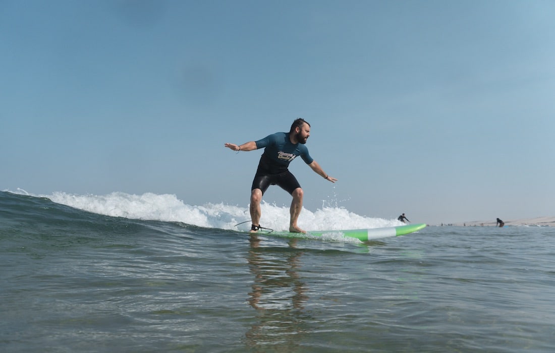 cours de surf pour adulte biscarrosse