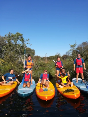 location matériel de stand Up paddle à Bisca lac